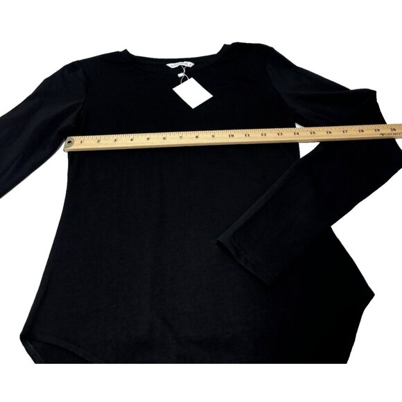 Women's Small Black Long Sleeve Bodysuit – Round Neck & Comfortable Fit New - Picture 7 of 7